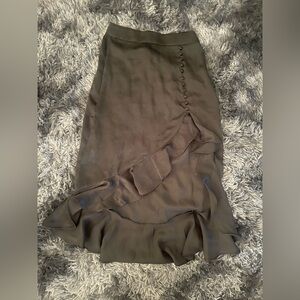 Forever 21 Elegant Black Ruffle Skirt - Size Small - NWT